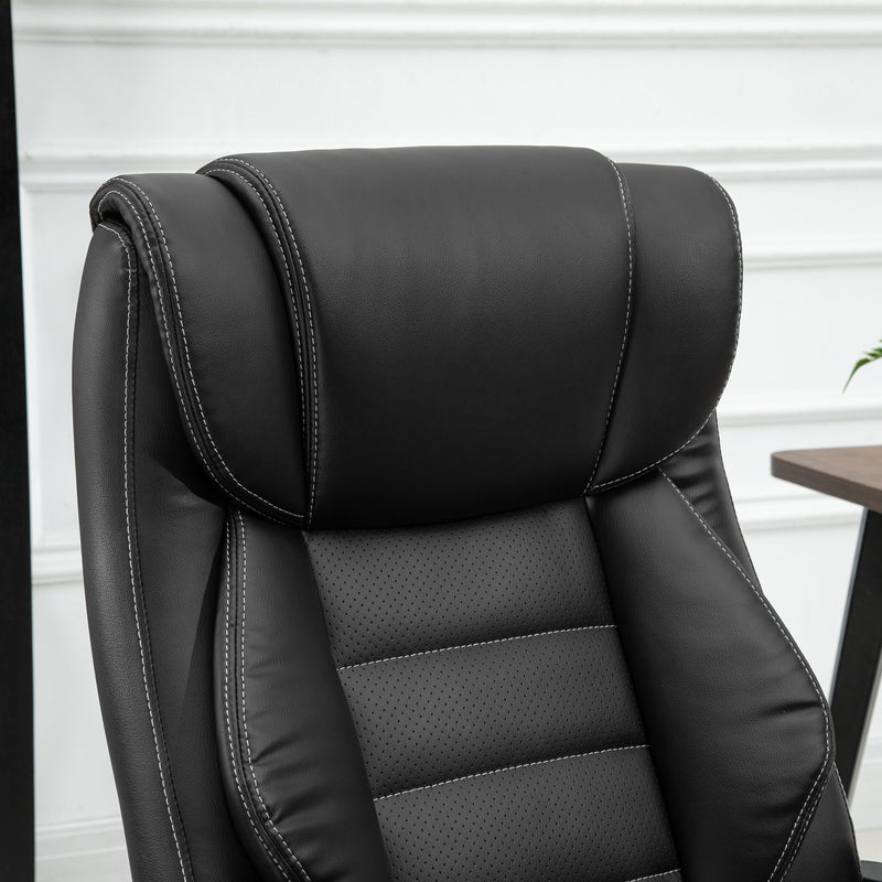 Vinsetto High Back Black Executive Office Chair 6- Point Vibration Massage Extra Padded Swivel Ergonomic Tilt Desk Seat