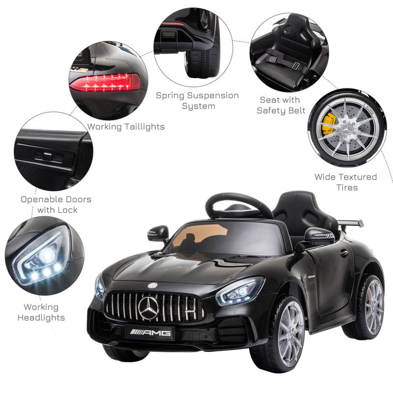 Kids Electric Ride on Mercedes Benz GTR 12v - Black