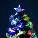 HOMCOM Christmas Fibre Optic Tree 6'
