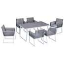 Outsunny 6 Seater Resin Rattan Dining Set