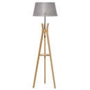Tripod Floor Lamp with Shade 156cm - Wood & Grey