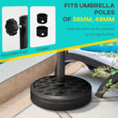 Outsunny 18kg Concrete Parasol Base With Rattan Effect Heavy Duty Umbrella Stand