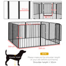 PawHut 80cm 8 Panels Heavy-Duty Dog Playpen for Small, Medium Dogs