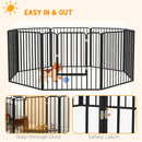 PawHut 80cm 8 Panels Heavy-Duty Dog Playpen for Small, Medium Dogs
