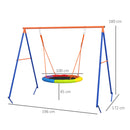 Outsunny Kids Swing Nest Swing Seat With A-Frame Structure For Outdoor Use