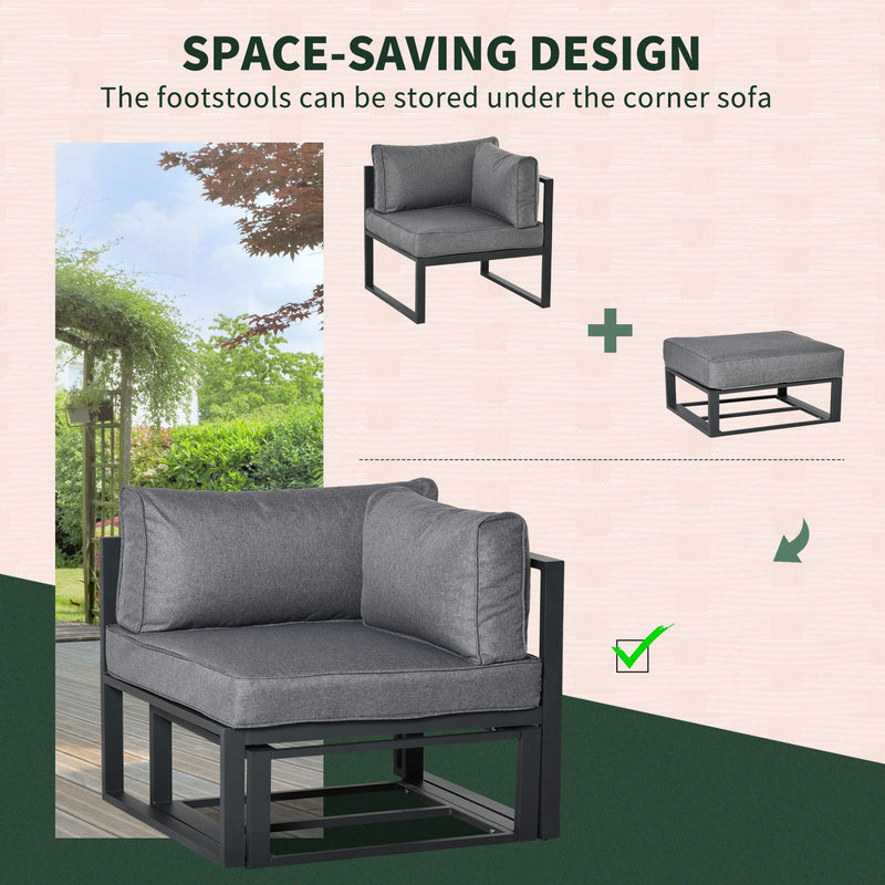 Outsunny Outdoor Sectional Sofa Set 6 piece