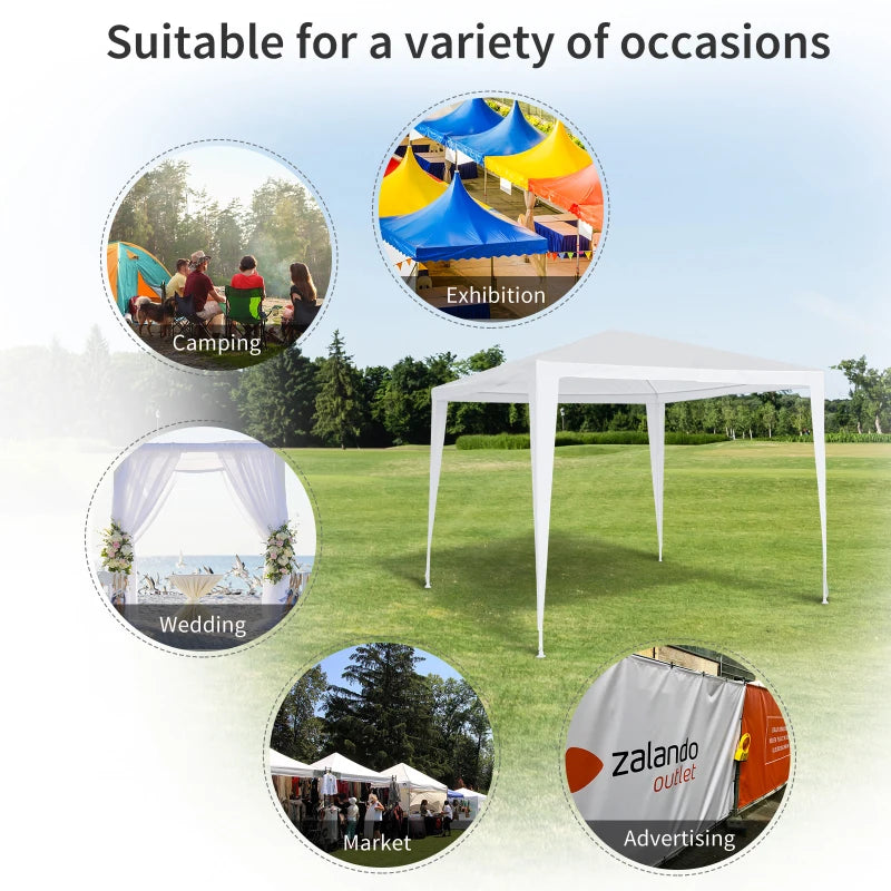 Outsunny 2.7m x 2.7m  Party Tent White