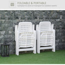 Outsunny Folding Chairs Set - White