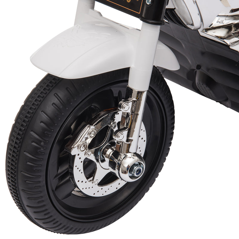 HOMCOM Kids Electric Ride On Motorcycle Bike 6v - White