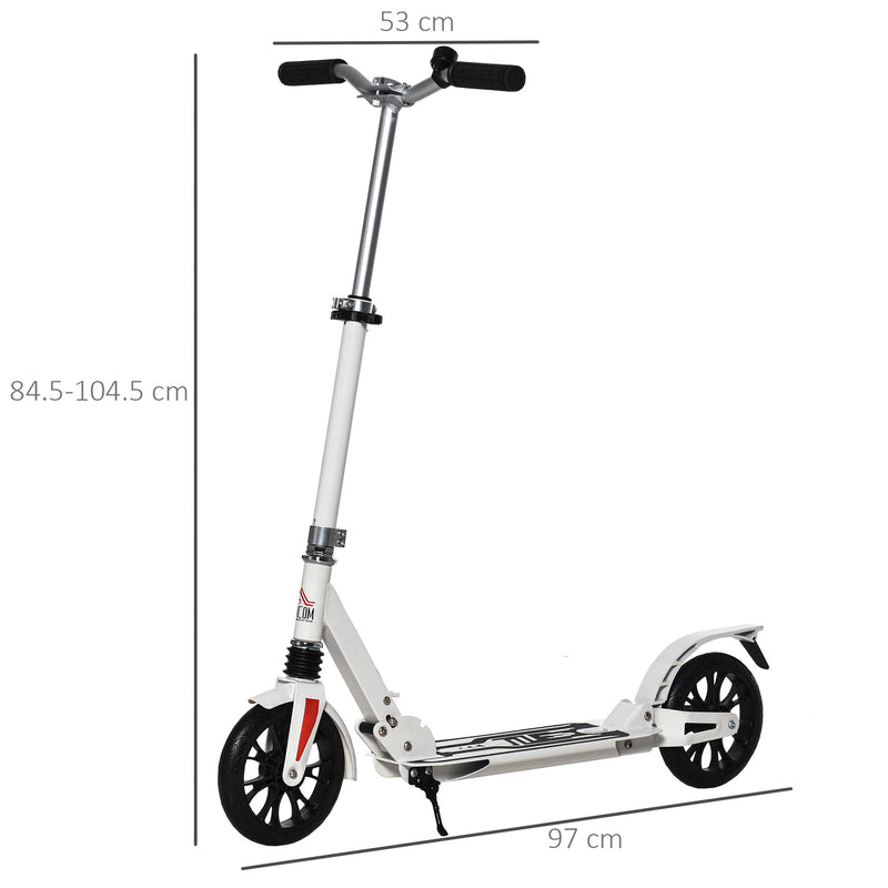HOMCOM Kids Foldable Scooter -White