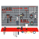 DURHAND 54 Pcs On-Wall Tool Equipment Home DIY Garage Organiser DIY Grey/Red