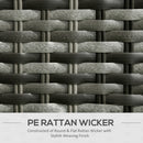 Outsunny 4 PCS Rattan Garden Furniture, Padded Cushions Conversation Sofa Set