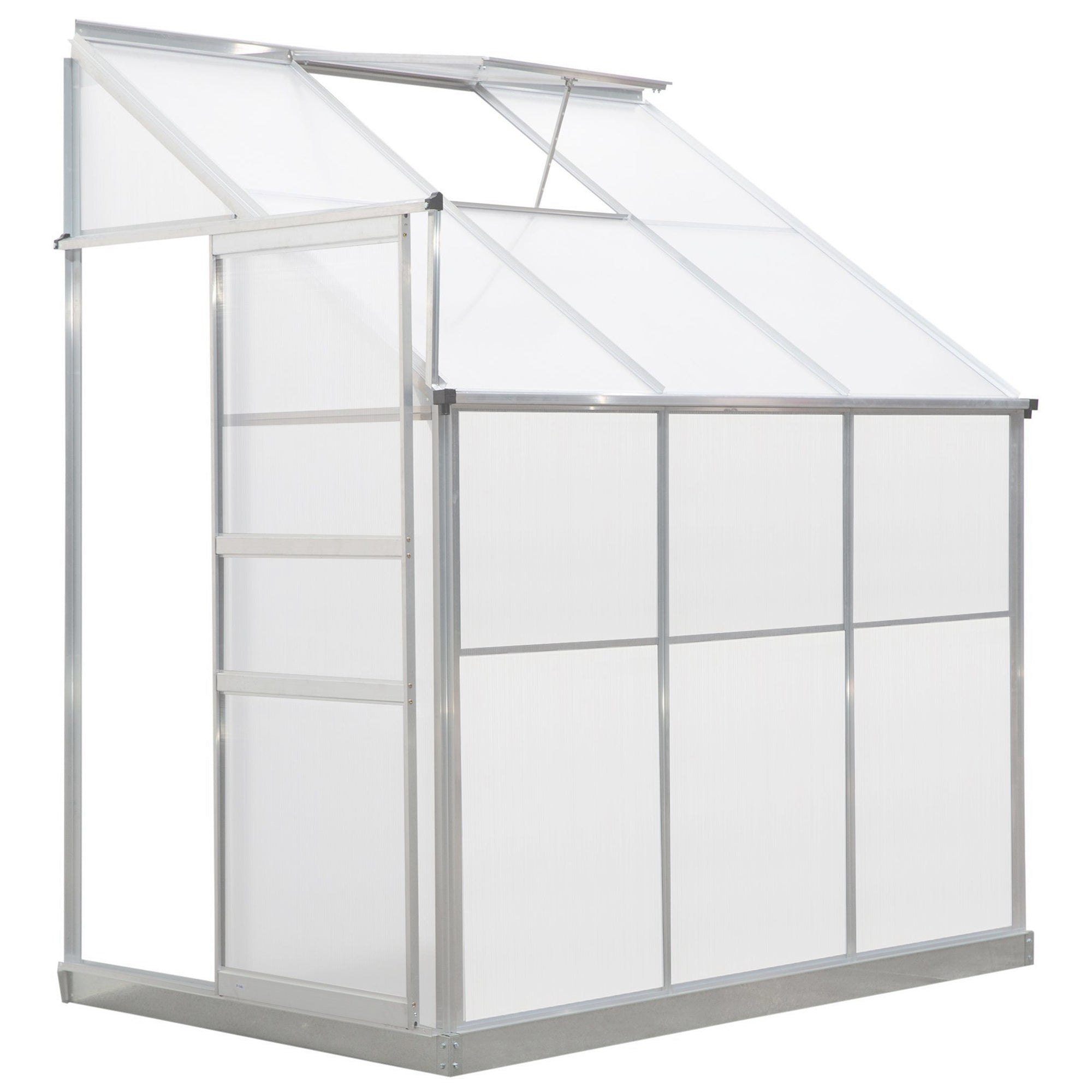 Outsunny Walk-In Garden Greenhouse Cold Frame Aluminum Polycarbonate 6