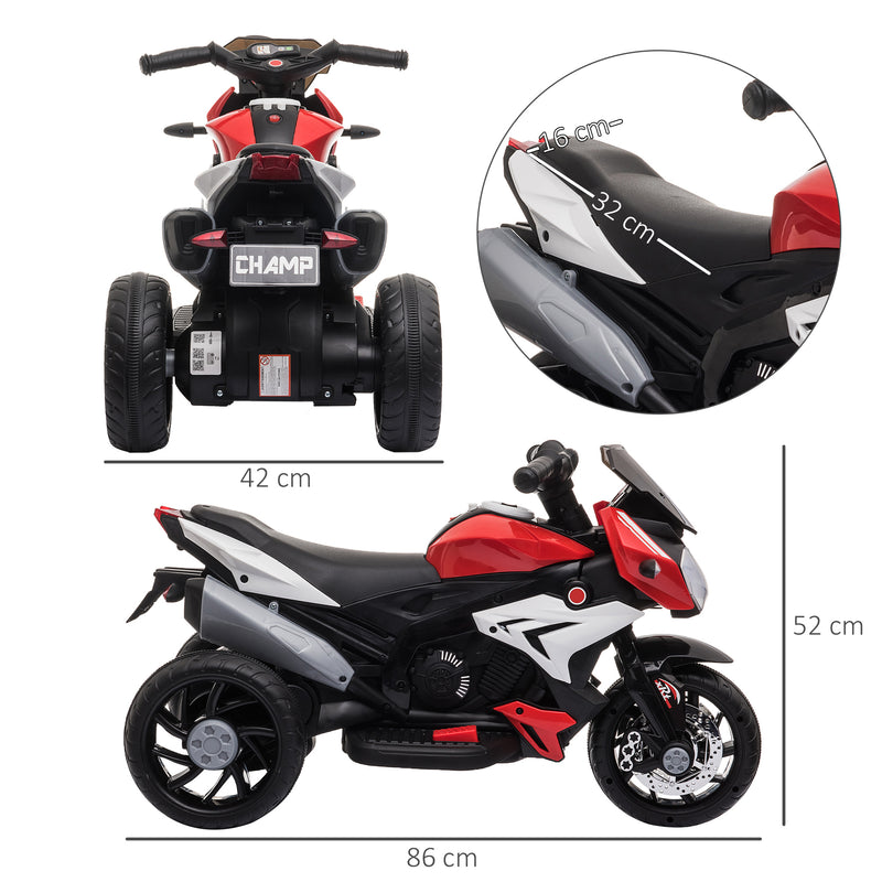 HOMCOM Kids Electric Ride On Motorcycle Bike 6v - Red