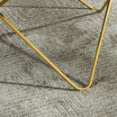 HOMCOM Glass Coffee Table 43x43x40cm - Black and Gold