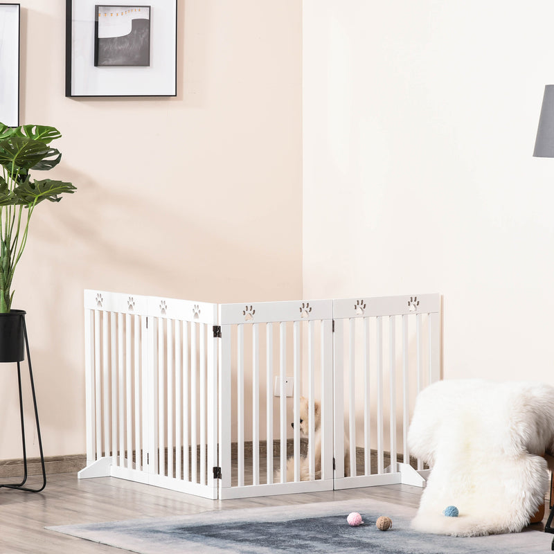 PawHut Wooden Pet Gate