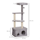 PawHut Cat Tree with Sisal Scratching Post