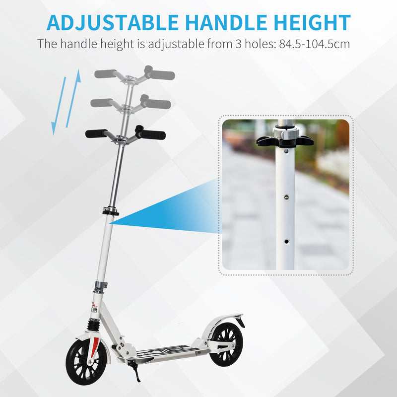 HOMCOM Kids Foldable Scooter -White