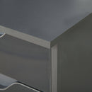 Computer Desk with Drawers Modern Writing Workstation with Storage Cabinet PC Study Table for Home Office Study - Grey