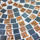 Silver & Stone Bistro Set Mosaic 3 Piece - Rose Gold Mirror Finish