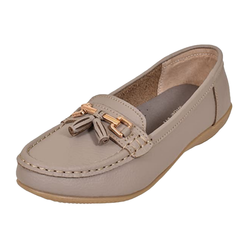 Joejoe Nautical Leather Tassel Loafer- Smoke