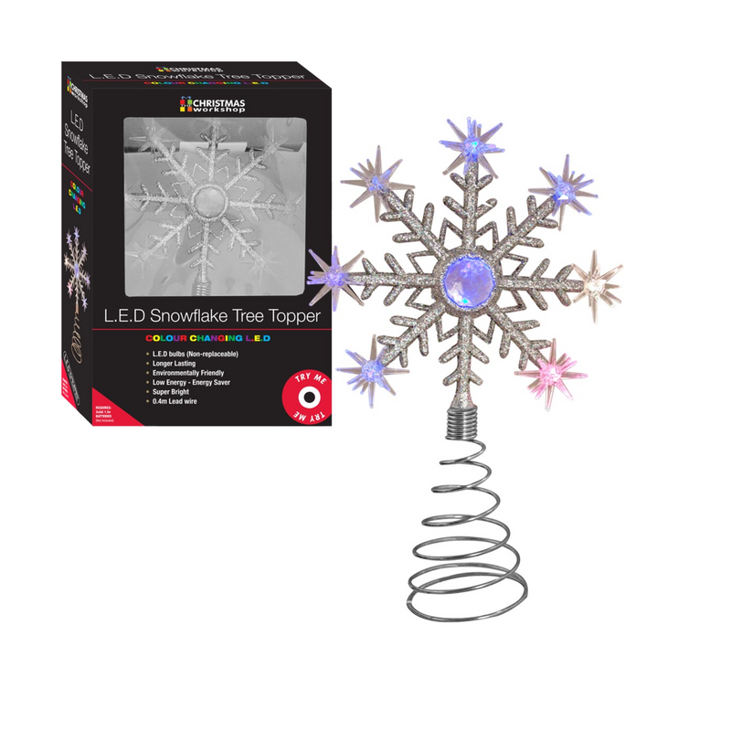 Snowflake Tree Topper Colour Changing LED