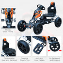 Kids Pedal Go Kart - Black & Orange
