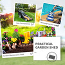 Outsunny 7 x 4ft Metal Garden Storage Shed w/ Double Door & Ventilation Grey