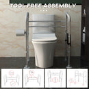 HOMCOM Adjustable Toilet Safety Frame with Additional Rubber Tips Storage