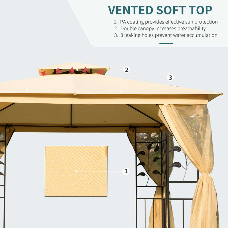 Outsunny Netting Gazebo - 4 Piece Sidewalls