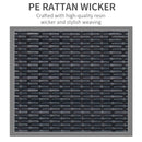 Outsunny-3 Seater Rattan Sofa Water Resistant Cushions - Brown