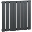 HOMCOM 60 x 60cm Water-filled Vertical Radiator, Space Heater, Grey