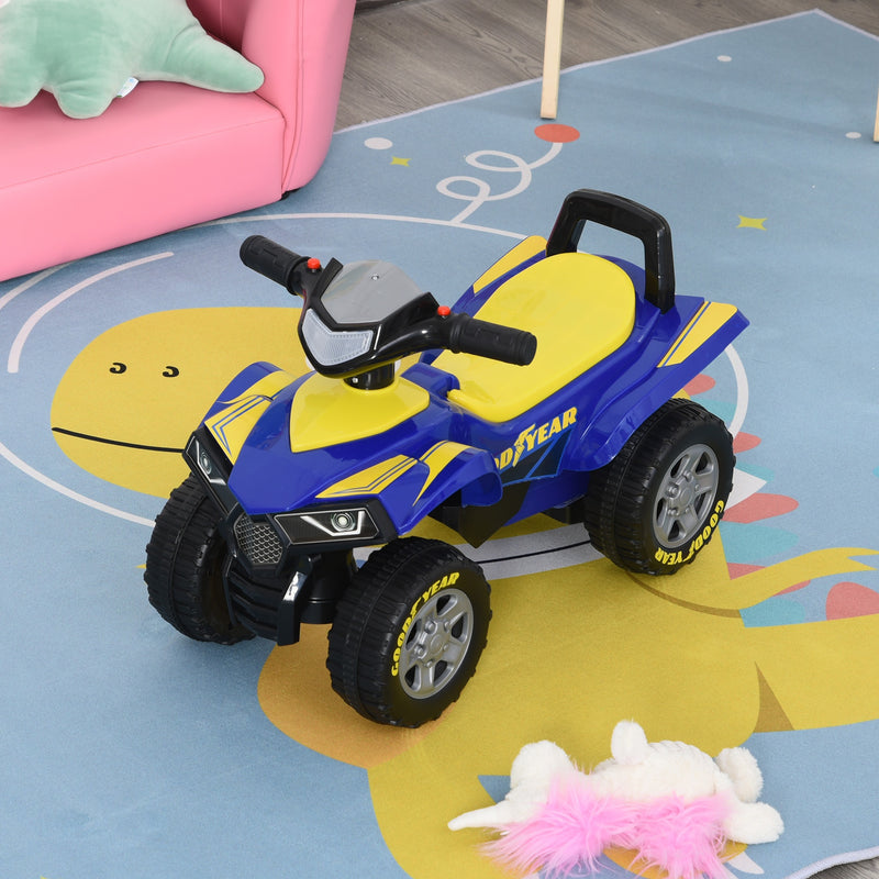 HOMCOM Kids Manual Quad Bike - Yellow / Blue