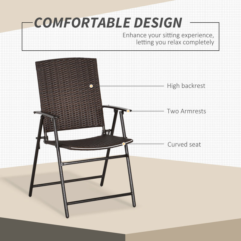 Outsunny-Rattan Dining Chairs only, set of 2