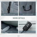 Outsunny Inflatable Hot Tub Spa Round with Cover for 4-6 People 195cm - Grey