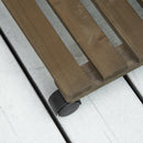 Outsunny 2 Pack Plant Stand with Wheels Mobile Flowerpot Holder for Indoor & Outdoor Use