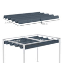 Outsunny Pergola Sun Shade Cover Roof Replacement for 3 x 2.15m Pergola, Grey