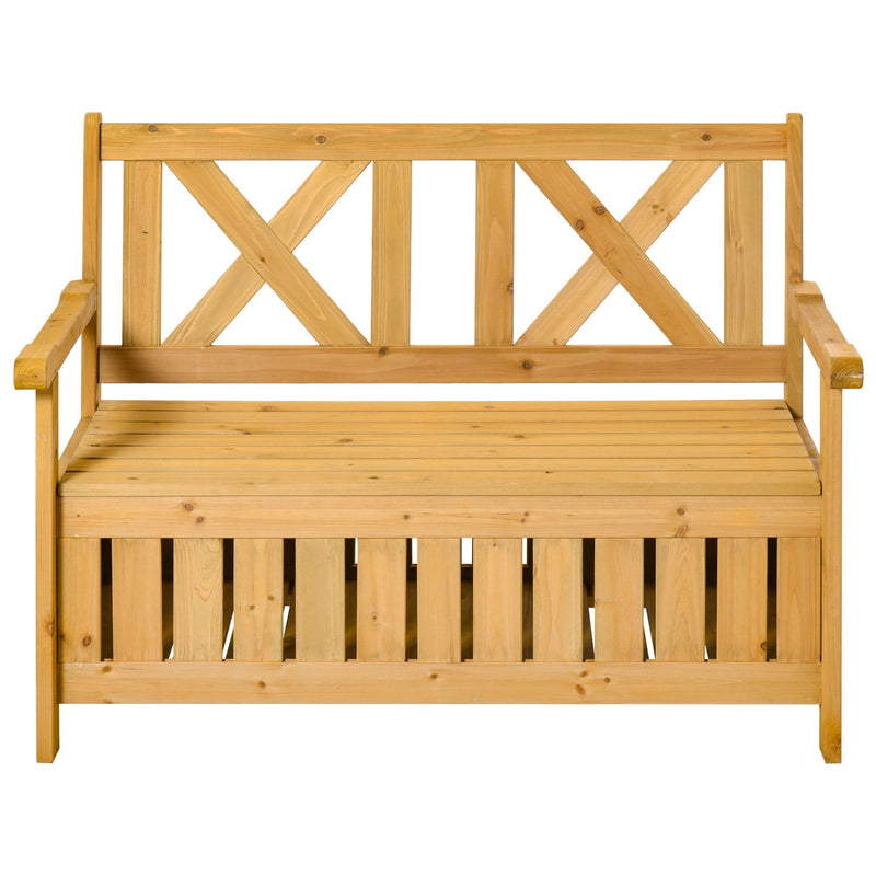 Outsunny Garden Bench - Yellow