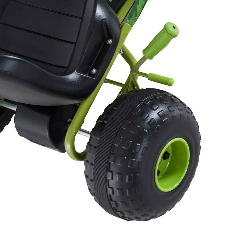 Kids Pedal Go Kart - Black & Green