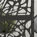Outsunny 6.5FT Metal Outdoor Privacy Screen Panel w/ Stand, Twisted Lines