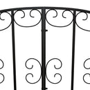 Outsunny 1.2M Classic Scrollwork Arch Bridge for Pond Creek Stream Border, Black