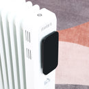 HOMCOM 2720W Oil Filled Radiator, 11 Fin Portable Electric Heater with LED Display, 24H Timer, 3 Heat Settings, Adjustable Thermostat, Safety Cut off, Remote Control, White