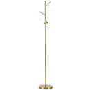 HOMCOM Modern Tree Floor Lamp with 3 Light, for Living Room Bedroom, Gold