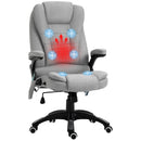 Vinsetto Office Chair w/ Heating Massage Points Relaxing Reclining Grey
