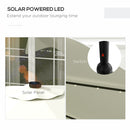 Outsunny Garden Parasol Umbrella with LED Lights and Tilt, Table Umbrella
