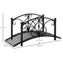 Outsunny Decorative Garden Bridge Landscaping with Railings for Creek Pond