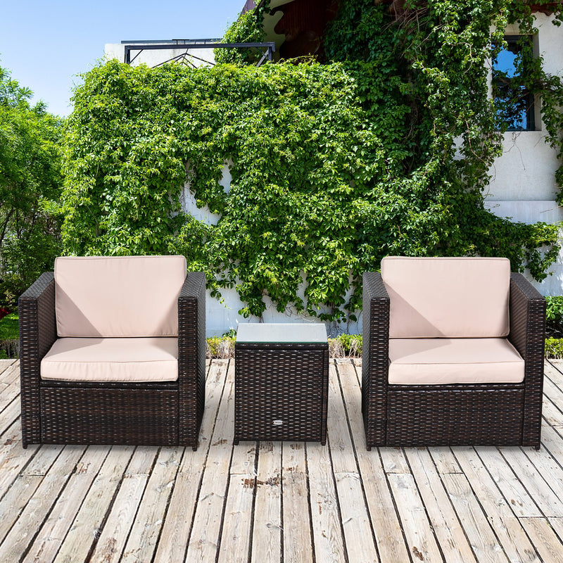 Outsunny-Rattan Bistro Set