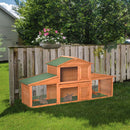 Pawhut Fir Wood Rabbit Hutch