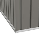 Outsunny 8 x 6ft Garden Storage Shed w/ Double Sliding Door Outdoor Light Grey