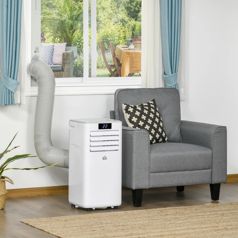 HOMCOM Mobile Air Conditioner Portable AC Unit - White